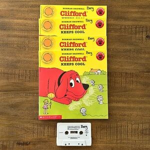 Vintage Clifford keeps cool with cassette tape set of 4
